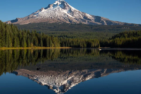 Mt Hood and Lost Lake, Oregon, on a summer afternoon