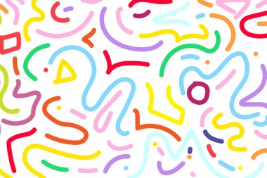 Renkli soyut çizgilerin kusursuz deseni, soyut arkaplan 