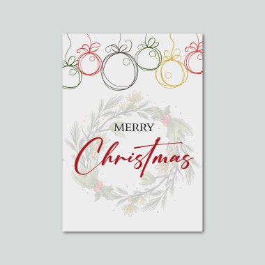 Noel tebrik kartı çizim