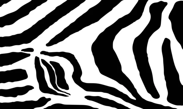Vector Black Zebra Print Pattern Animal Seamless Zebra Skin Abstract — Stock Vector