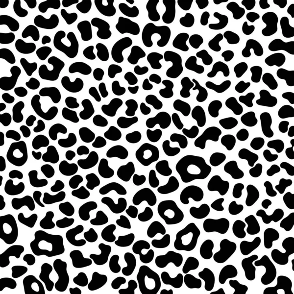 Vetor Leopardo Preto Chita Onça Padrão Impressão Animal Sem Costura — Vetor de Stock
