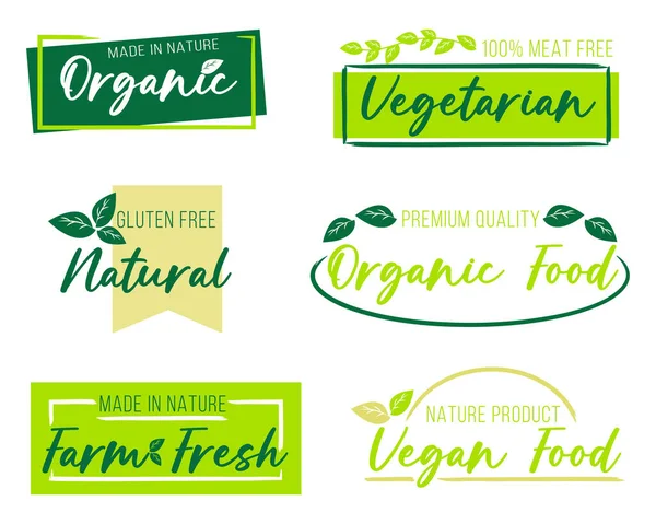 Alimentos Ecológicos Naturales Productos Frescos Saludables Para Mercado Alimentario — Vector de stock
