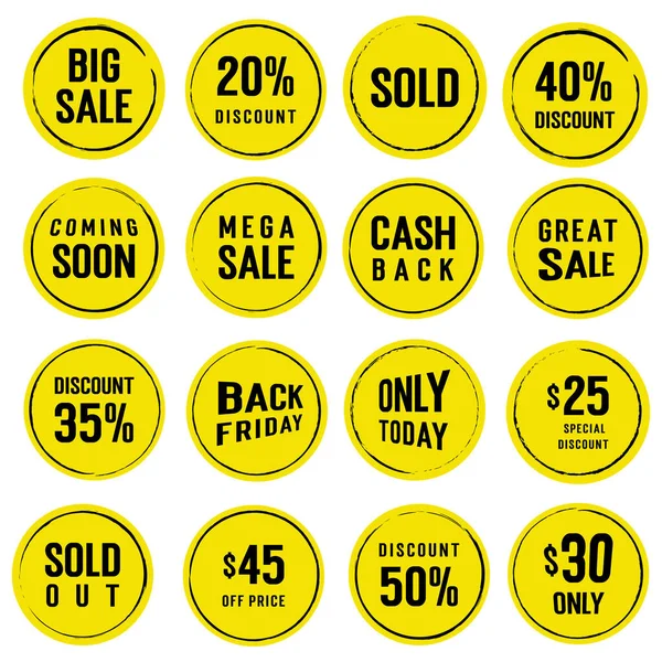 Set Price Tags Promotional Sale Badge Retail Paper Stickers Stock Vector by  ©littlebeer.s 647572126