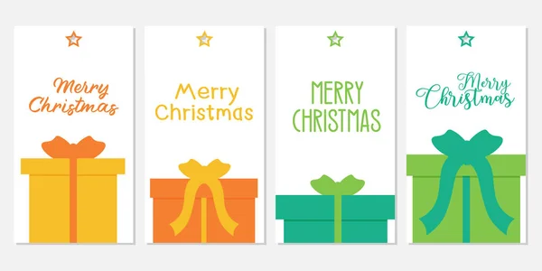 Joyeux Noël Étiquettes Ensemble Étiquettes Cadeaux Imprimables Noël — Image vectorielle