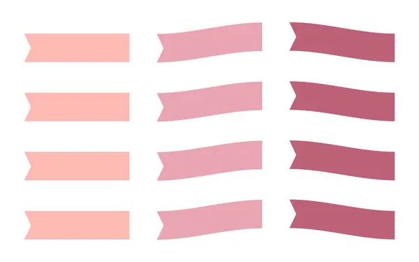 Conjunto Cintas Banner Simples Modernas Bandera Decorativa Cinta Adhesiva Para Gráficos Vectoriales