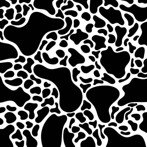 stock vector Leopard print pattern animal seamless black spots on a white background classic design.