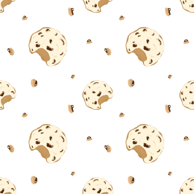 Baskı, kesim, el sanatları idealleri, duvar çıkartmaları ve daha fazla dekorasyon için kusursuz çikolata parçacıklı kurabiye..