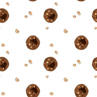 Oreo ve Hazel fındıklı kurabiye deseni baskı, kesim, idealler, duvar çıkartmaları ve daha fazla dekorasyon için kusursuz..