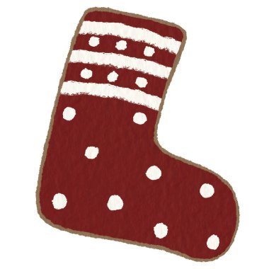 Noel festivali ve Noel dekorasyonu için çorabı izole et.. 
