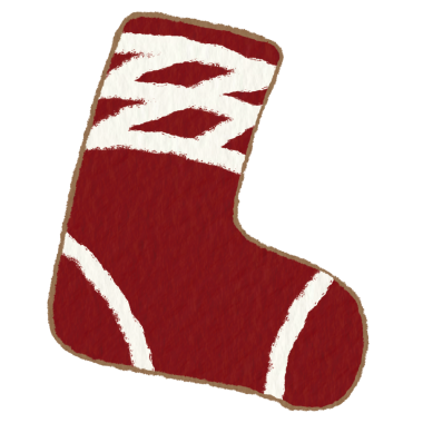 Noel festivali ve Noel dekorasyonu için çorabı izole et.. 