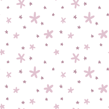 Şeffaf bir arkaplanda ambalaj için pürüzsüz pembe yıldız deseni.