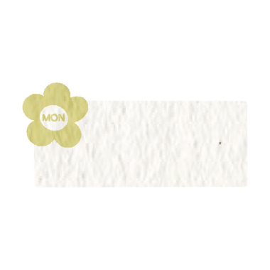 Sevimli kağıt notlar, günlük, liste, not kağıdı çıkartmaları, günlük planlayıcılar için boş günlük dekor unsurları, sarı çiçekli pazartesi..