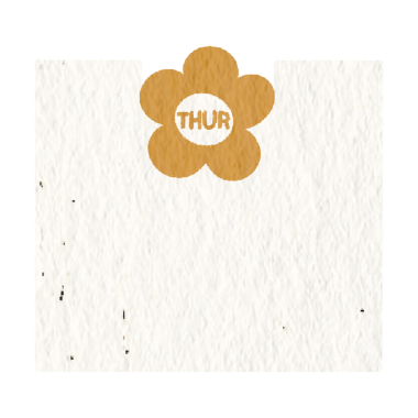 Günlük not kağıdı çıkartmaları, kağıt notlar, günlük, yapılacaklar listesi, günlük planlamacı için, perşembe günü turuncu çiçekle..