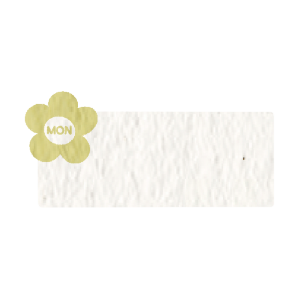 Sevimli kağıt notlar, günlük, liste, not kağıdı çıkartmaları, günlük planlayıcılar için boş günlük dekor unsurları, sarı çiçekli pazartesi..