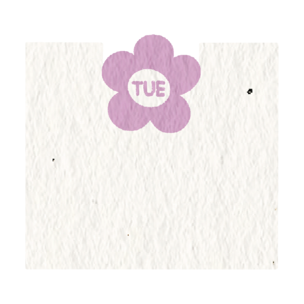 Haftalık not kağıdı çıkartmaları, kağıt notlar, günlük, yapılacaklar listesi, günlük planlamacı için, pembe çiçekli Salı.