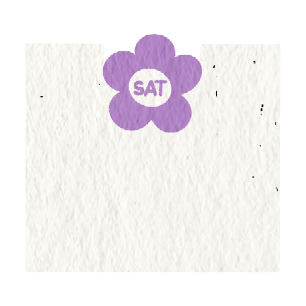 Haftalık not kağıdı çıkartmaları, kağıt notlar, günlük, yapılacaklar listesi, günlük planlamacı için, cumartesi, mor çiçekli..