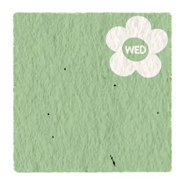 Haftalık not kağıtları, kağıt kağıtları, günlük, yapılacaklar listesi, günlük planlamacı için, çarşamba yeşil kağıt desenli..