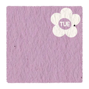 Haftalık not kağıdı çıkartmaları, kağıt notlar, günlük, günlük planlamacı için, pembe kağıt desenli Salı.