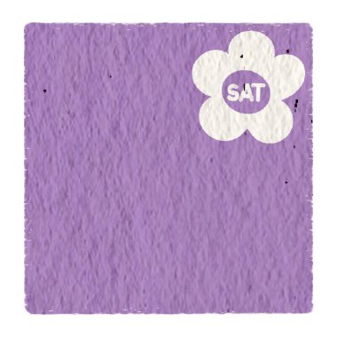 Haftalık not kağıtları, kağıt notlar, günlük, yapılacaklar listesi, günlük planlamacı için, Cumartesi, mor kağıt desenli..