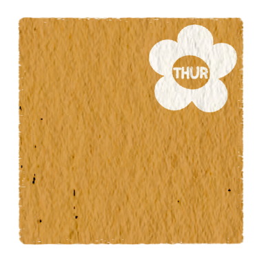 Haftalık not kağıdı çıkartmaları, kağıt notlar, günlük, günlük planlama için, perşembe günü turuncu kağıt desenli..