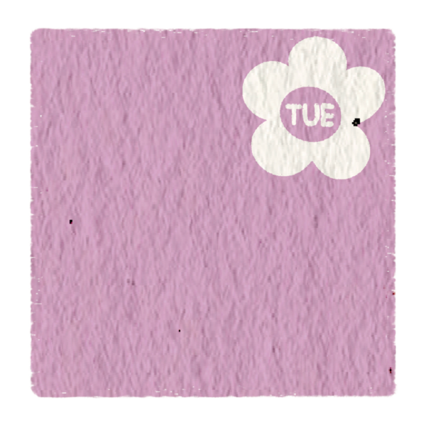 Haftalık not kağıdı çıkartmaları, kağıt notlar, günlük, günlük planlamacı için, pembe kağıt desenli Salı.