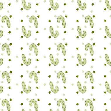 Kumaş yüzeyi, ambalaj kağıdı, hediye paketi ve daha fazlası için yeşil baston şekerli Noel deseni..