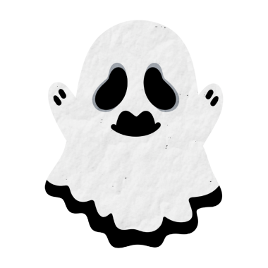 Cadılar Bayramı Hayalet çıkartması ve daha dekoratif.