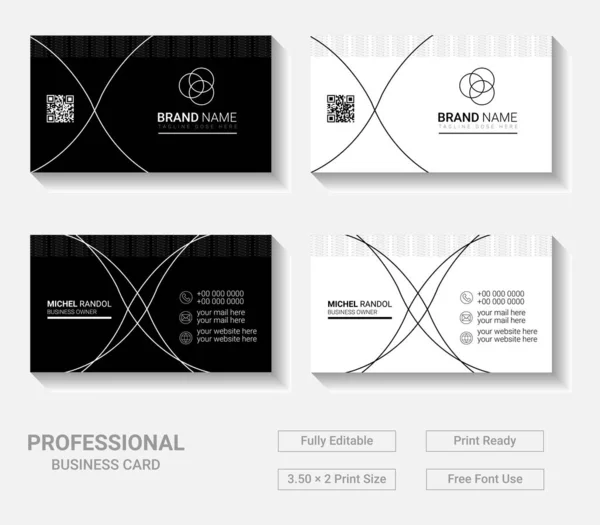 Modern Business Card Template Design Your Company — Stock Vector