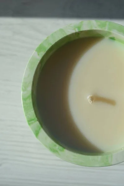Зеленый Чай Чашке Белом Фоне — стоковое фото