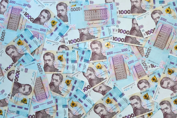 Háttér Ukrán Pénzt Több Ezer Hrivnya — Stock Fotó