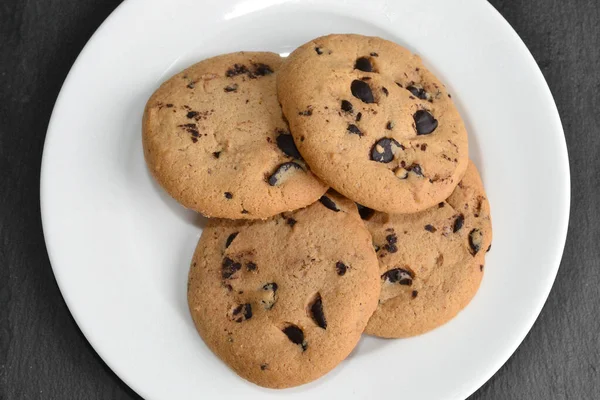 Cookies for tea with chocolate drops