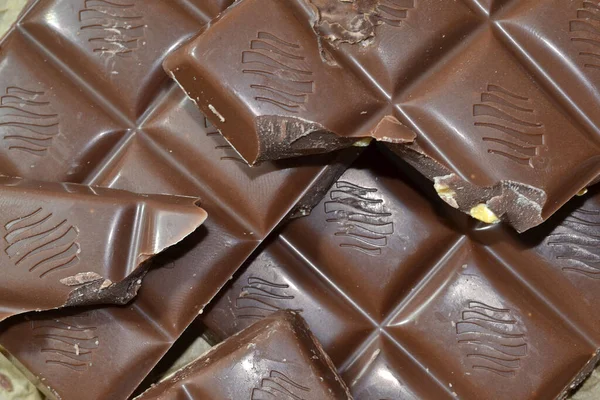 Barra Quebrada Chocolate Leite — Fotografia de Stock