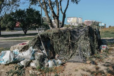 Ukrayna 'daki çatışmalar sırasında siperler