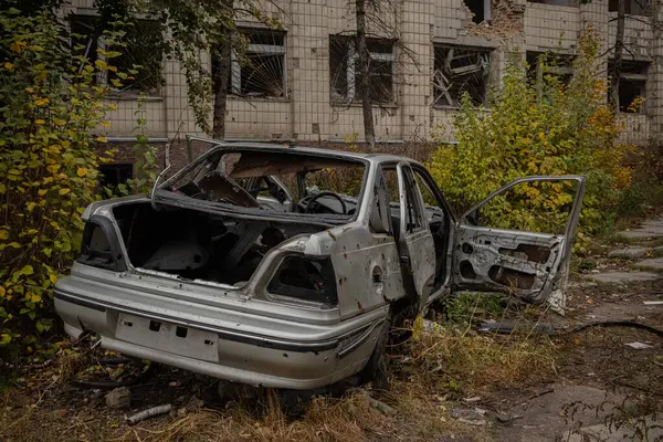 Folgen Nach Der Russischen Besetzung Der Stadt — Stockfoto