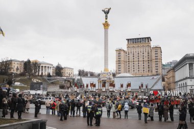 Kyiv, Ukrayna. 18 Şubat 2024 'te, 