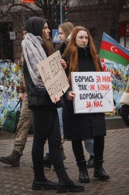 Kyiv, Ukrayna. 18 Şubat 2024 'te, 