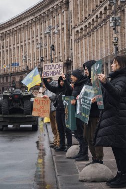 Kyiv, Ukrayna. 18 Şubat 2024 'te 