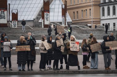 Kyiv, Ukrayna. 18 Şubat 2024 'te 
