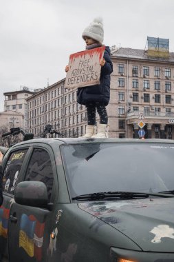 Kyiv, Ukrayna. 18 Şubat 2024 'te 