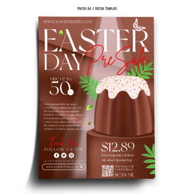 Easter Pre Sale Poster Template Easter Cake