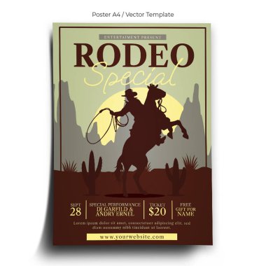 Rodeo Özel Gösterim Poster Şablonu