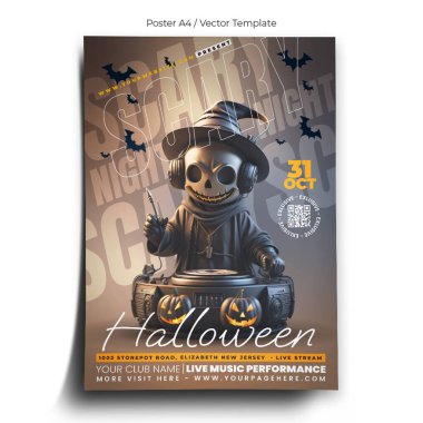 Korkunç Gece Posteri Şablonu