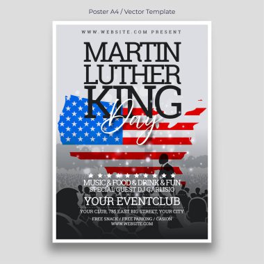 Martin Luther King Günü Poster Şablonu