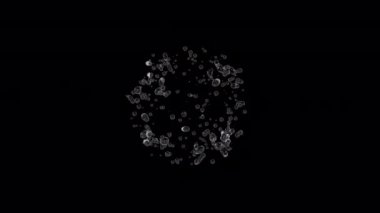 Su kabarcığı alfa kanalı ile merkez sualtı patlaması