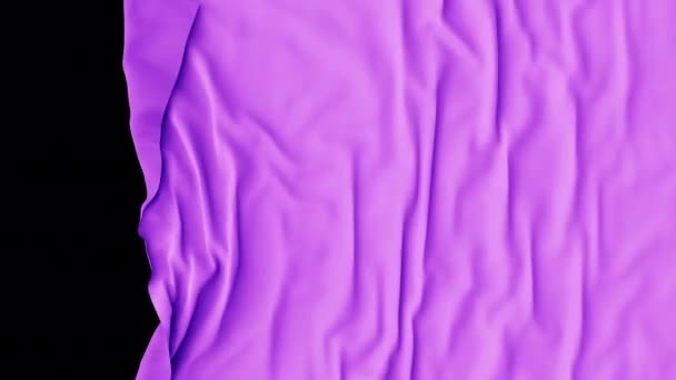 Фіолетова Тканина Альфа Каналом — стокове відео