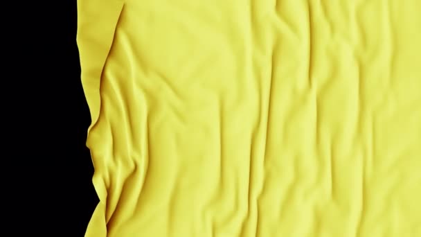 Желтая Ткань Открывается Альфа Каналом — стоковое видео