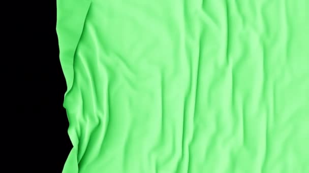 Grön Duk Avslöjar Med Alfakanal — Stockvideo
