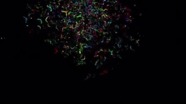 Alfa kanalıyla Altın Konfeti Patlamaları