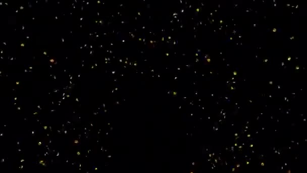 带有阿尔法通道的黄金Confetti爆炸 — 图库视频影像
