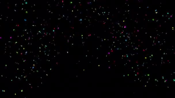 Keverjük Össze Többszínű Confetti Robbanás Robbanások Alpha Csatorna — Stock videók